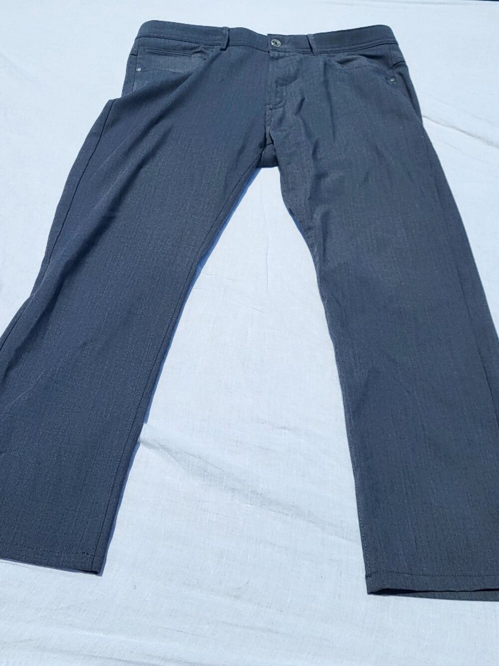 Ballin Pants Men's 36x26 Gray Crescent Modern Fit Liberty Wool Blend Office City